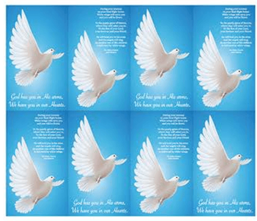 Ascending Dove Prayer Cards